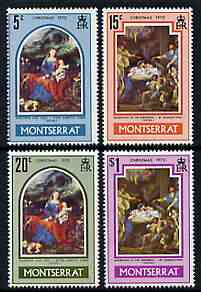 Montserrat 1970 Christmas (Paintings) perf set of 4 unmounted mint, SG 255-58, stamps on , stamps on  stamps on christmas, stamps on  stamps on arts, stamps on  stamps on durer, stamps on  stamps on brueghel, stamps on  stamps on 