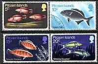 Pitcairn Islands 1970 Fish perf set of 4 very fine cds used, SG 111-14*, stamps on fish