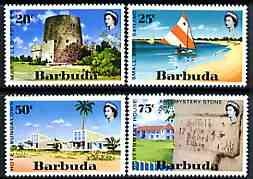 Barbuda 1971 Tourism perf set of 4 unmounted mint, SG 94-97*, stamps on tourism, stamps on forts, stamps on sailing, stamps on hotel, stamps on towers