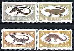 Bophuthatswana 1984 Lizards perf set of 4 unmounted mint, SG 150-53, stamps on lizards, stamps on reptiles