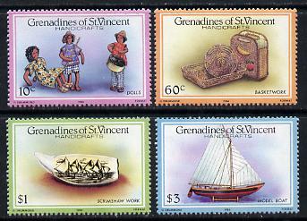 St Vincent - Grenadines 1986 Handicrafts set of 4 unmounted mint SG 464-7, stamps on crafts, stamps on dolls