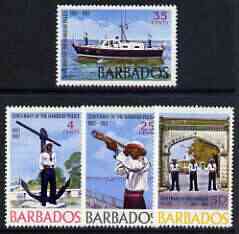Barbados 1967 Centenary of Harbour Police perf set of 4 unmounted mint, SG 363-66, stamps on , stamps on  stamps on police, stamps on  stamps on anchors, stamps on  stamps on telescopes, stamps on  stamps on ships