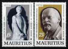 Mauritius 1970 Birth Centenary of Lenin perf set of 2 unmounted mint, SG 417-18, stamps on personalities, stamps on lenin, stamps on constitutions