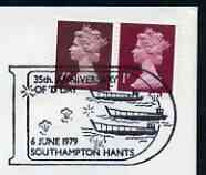 Postmark - Great Britain 1979 cover bearing illustrated cancellation for 35th Anniversary of D-Day (Southampton), stamps on , stamps on  ww2 , stamps on ships
