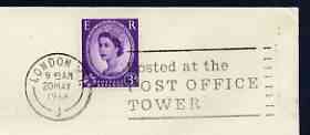 Postmark - Great Britain 1966 cover bearing slogan cancellation Posted at the Post Office Tower, stamps on , stamps on  stamps on towers, stamps on  stamps on monuments, stamps on  stamps on communications