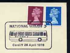 Postmark - Great Britain 1978 cover bearing illustrated cancellation for National Welsh Buses, stamps on , stamps on  stamps on buses, stamps on  stamps on transport