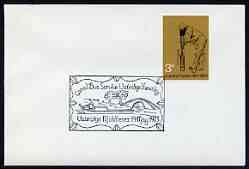 Postmark - Great Britain 1973 cover bearing illustrated cancellation for Canal Bus Service, Uxbridge to Yiewsley, stamps on , stamps on  stamps on canals, stamps on  stamps on buses, stamps on  stamps on transport