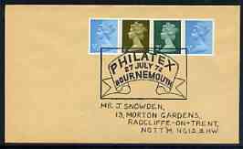 Postmark - Great Britain 1972 cover bearing special cancellation for Philatex 1972 (Bournemouth), stamps on stamp exhibitions