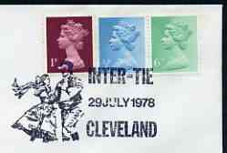 Postmark - Great Britain 1978 cover bearing illustrated cancellation for Inter-Tie, Cleveland, stamps on dancing