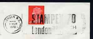 Postmark - Great Britain 1970 cover bearing slogan cancellation for Stampex 1970, stamps on stamp exhibitions