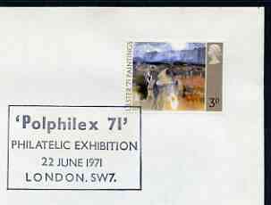 Postmark - Great Britain 1971 cover bearing special cancellation for PolPhilex 71, Philatelic Exhibition, stamps on stamp exhibitions, stamps on 