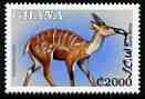 Ghana 2000 Bushbuck 2000c (from Fauna & Flora set) signed by Thomas C Wood the designer unmounted mint, SG 3013, stamps on animals