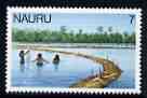 Nauru 1978-79 Catching Fish 7c from def set unmounted mint, SG 179, stamps on , stamps on  stamps on fish, stamps on  stamps on fishing