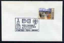 Postmark - Great Britain 1972 cover bearing illustrated cancellation for Somerset Jamboree, Barwick Park, stamps on scouts