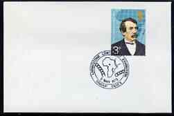 Postmark - Great Britain 1973 cover bearing illustrated cancellation for Livingstone Centenary Exhibition, Ongar, stamps on , stamps on  stamps on explorers, stamps on  stamps on personalities, stamps on  stamps on livingstone, stamps on  stamps on exhibitions, stamps on  stamps on scots, stamps on  stamps on scotland