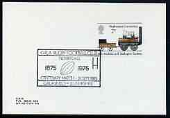 Postmark - Great Britain 1975 card bearing illustrated cancellation for Gala Rugby Football Club, Galashiels, stamps on sport, stamps on rugby