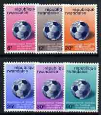 Rwanda 1966 World Cup Football perf set of 6 unmounted mint, SG 174-79, stamps on football, stamps on sport