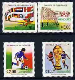 El Salvador 1986 World Cup Football Championships perf set of 4 unmounted mint, SG 1925-28, stamps on , stamps on  stamps on football, stamps on  stamps on sport