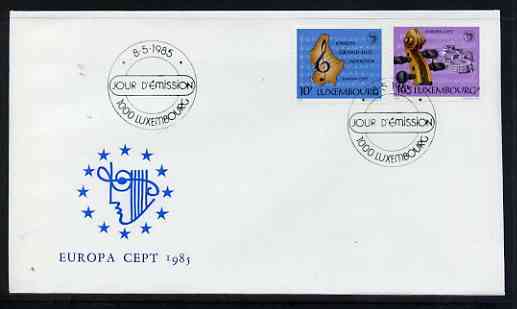 Luxembourg 1985 Europa - Music Year perf set of 2 on Illustrated cover with special first day cancel, stamps on , stamps on  stamps on music, stamps on  stamps on europa, stamps on  stamps on composers, stamps on  stamps on beethoven, stamps on  stamps on personalities, stamps on  stamps on beethoven, stamps on  stamps on opera, stamps on  stamps on music, stamps on  stamps on composers, stamps on  stamps on deaf, stamps on  stamps on disabled, stamps on  stamps on masonry, stamps on  stamps on masonics