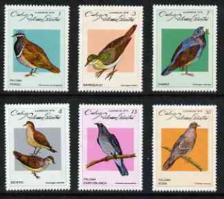 Cuba 1979 Doves perf set of 6 unmounted mint, SG 2524-29, stamps on birds, stamps on doves