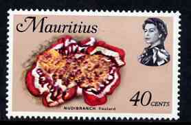Mauritius 1969-73 Spanish Dancer 40c glazed paper (from def set) unmounted mint, SG 392a, stamps on , stamps on  stamps on marine life, stamps on  stamps on 