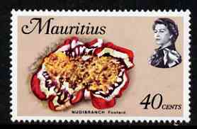Mauritius 1969-73 Spanish Dancer 40c chalky paper (from def set) unmounted mint, SG 392, stamps on marine life, stamps on 