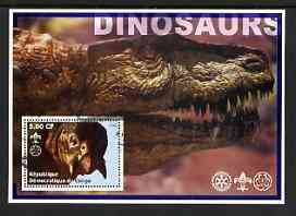 Congo 2002 Dinosaurs #11 (also showing Scout, Guide & Rotary Logos) fine cto used, stamps on dinosaurs, stamps on scouts, stamps on guides, stamps on rotary