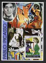 Somalia 2002 Modern Art (Pablo Picasso) perf s/sheet fine cto used, stamps on arts, stamps on picasso