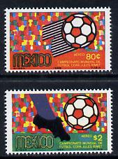 Mexico 1969 World Cup Football set of 2 unmounted mint, SG 1187-8, stamps on football  sport