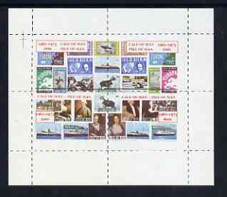 Calf of Man 1973 Last Day of mail Service rouletted m/sheet containing set of 4 values unmounted mint (Rosen CA322MS), stamps on stamp on stamp, stamps on stamponstamp