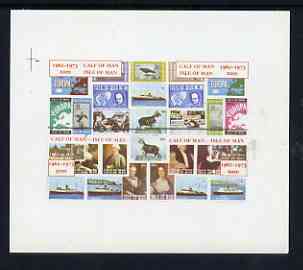 Calf of Man 1973 Last Day of mail Service imperf m/sheet containing set of 4 values unmounted mint (Rosen CA322MSa), stamps on stamp on stamp, stamps on stamponstamp