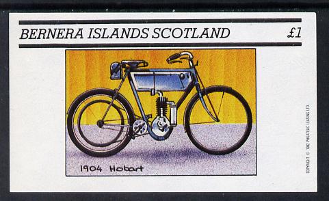 Bernera 1982 Motor Cycles (1904 Hobart) imperf souvenir sheet (Â£1 value) unmounted mint, stamps on transport   motorbikes