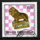 Mongolia 1981 80m Lion (Queen), from Mongoliam Chess Pieces set of 6, fine cto used SG1388*, stamps on , stamps on  stamps on chess, stamps on  stamps on lions