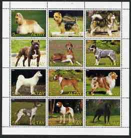 Altaj Republic 2000 Dogs perf sheetlet containing 12 values unmounted mint, stamps on dogs