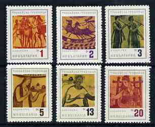 Bulgaria 1963 Thracian Tombs perf set of 6 unmounted mint, SG 1409-14, stamps on death, stamps on arts, stamps on mythology, stamps on chariots