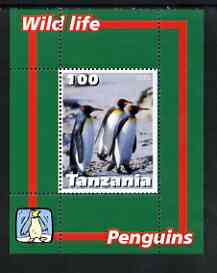 Tanzania 2003 Wild Life - Penguins perf souvenir sheet unmounted mint, stamps on birds, stamps on penguins, stamps on polar