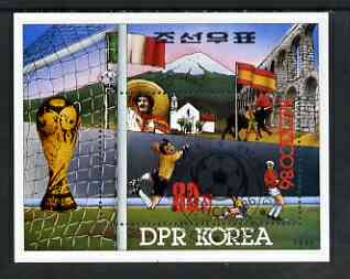 North Korea 1985 Footbal World Cup Championship (Mexico) perf m/sheet cto used SG MS N2560, stamps on football, stamps on ovine, stamps on sport