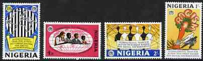 Nigeria 1971 Racial Equality Year perf set of 4 unmounted mint, SG 256-59*, stamps on racism, stamps on human rights