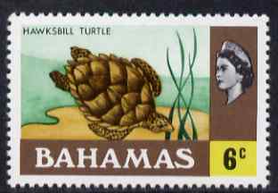 Bahamas 1971 Hawksbill Turtle 6c (CA upright wmk def set) unmounted mint, SG 364, stamps on turtles