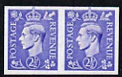 Great Britain 1941 2.5d light ultramarine imperf pair,  Maryland forgery unused, as SG 489d - the word Forgery is either handstamped or printed on the back and comes on a..., stamps on maryland, stamps on forgery, stamps on forgeries, stamps on  kg6 , stamps on 