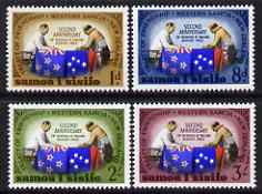 Samoa 1964 2nd Anniversary of New Zealand-Samoa Treaty of Friendship set of 4 unmounted mint, SG 253-256, stamps on flags