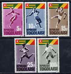 Togo 1965 first African Games set of 5 unmounted mint, SG 418-22, stamps on , stamps on  stamps on sport, stamps on  stamps on football, stamps on  stamps on handball, stamps on  stamps on athletics, stamps on  stamps on flags