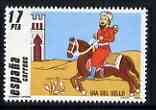 Spain 1984 Stamp Day 17pta featuring Arab Courier on horseback unmounted mint SG 2787*, stamps on horses, stamps on postal, stamps on postman