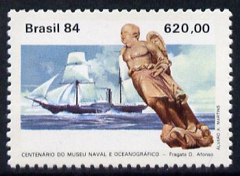 Brazil 1984 Naval Museum SG 2062, stamps on museums, stamps on ships, stamps on figureheads