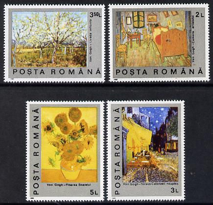 Rumania 1991 Death Centenary of Vincent Van Gogh set of 5 unmounted mint, SG 5318-22, Mi 4637-41, stamps on arts    van gogh    death