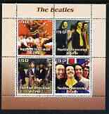 Congo 2003 The Beatles #1 perf sheetlet containing 4 values unmounted mint, stamps on entertainments, stamps on music, stamps on pops, stamps on personalities, stamps on beatles