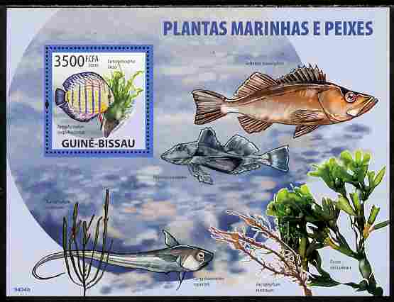 Guinea - Bissau 2009 Marine Plants & Fishes perf s/sheet unmounted mint Yv 457, stamps on marine life, stamps on fish