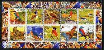 Ivory Coast 2003 Birds perf sheetlet containing 10 values, Scout logo in margin, unmounted mint, stamps on birds, stamps on birds of prey, stamps on owls