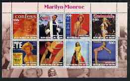 Benin 2003 Marilyn Monroe (Magazine Covers) perf sheetlet containing 8 values unmounted mint, stamps on , stamps on  stamps on movies, stamps on  stamps on films, stamps on  stamps on cinema, stamps on  stamps on women, stamps on  stamps on marilyn monroe, stamps on  stamps on 