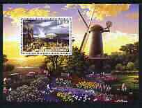 Benin 2003 Paintings of Windmills #04 perf m/sheet unmounted mint, stamps on windmills, stamps on arts